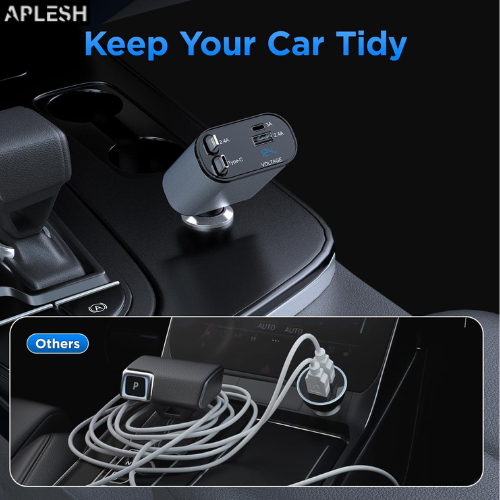 4 in 1 Retractable Car Charger